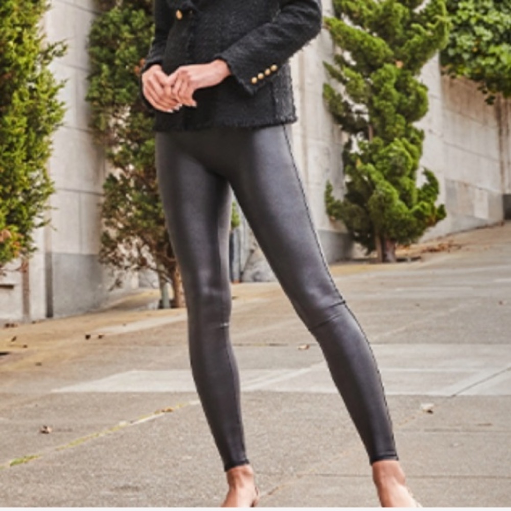 Spanx Faux Leather Leggings in Black